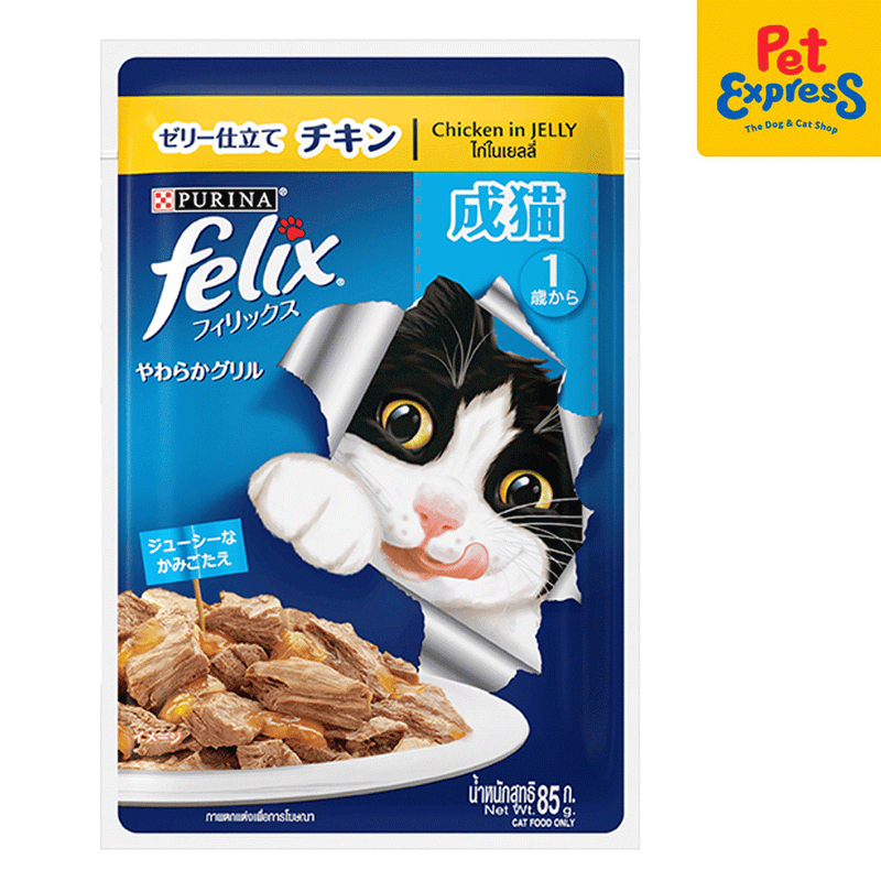 Purina Felix Adult Chicken in Jelly Wet Cat Food 85g (12 pouches)