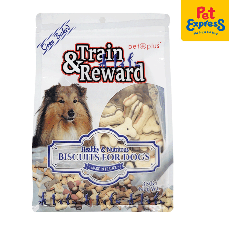 Pet Plus Train and Reward Mix Sandwich Bones Dog Treats 350g