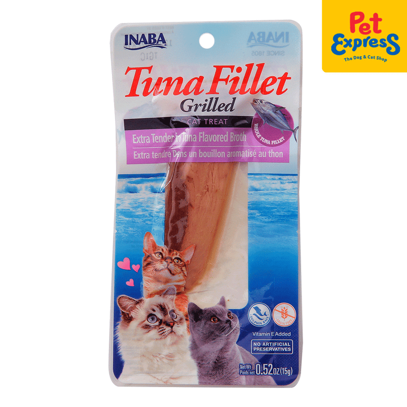 Inaba Grilled Tuna Fillet Extra Tender in Tuna Broth Cat Treats 15g (USA-505A)